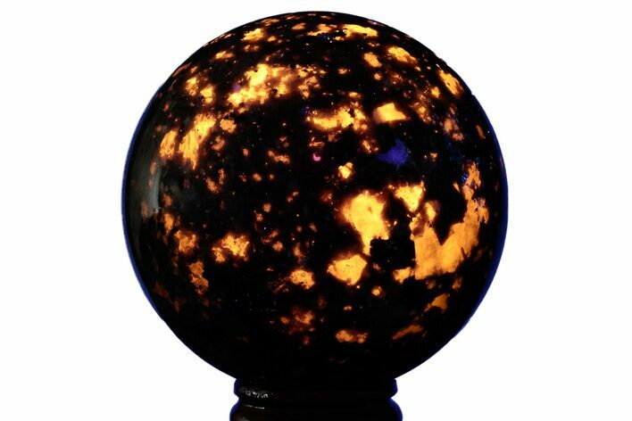 Very Fluorescent, Sodalite-Syenite Sphere - China #209491